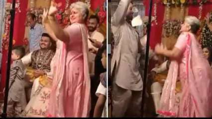 Dulhan ki Saas ka dhaansu dance! Mother in law dances on stage during wedding