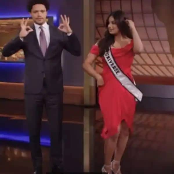 Miss Universe Harnaaz Sandhu makes her Hollywood TV debut; teaches Trevor Noah to dance for a Bollywood role [Watch Video]