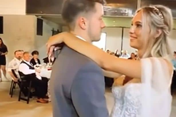Microphone left on table at wedding catches best man’s cheeky comment during first dance