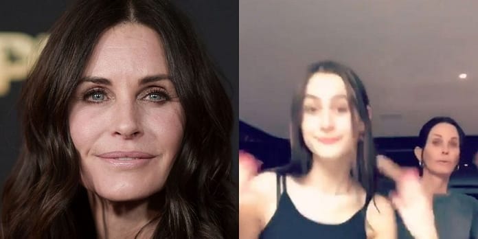 Courteney Cox and her daughter performed a choreographed dance for the ‘Friends’ star’s TikTok debut