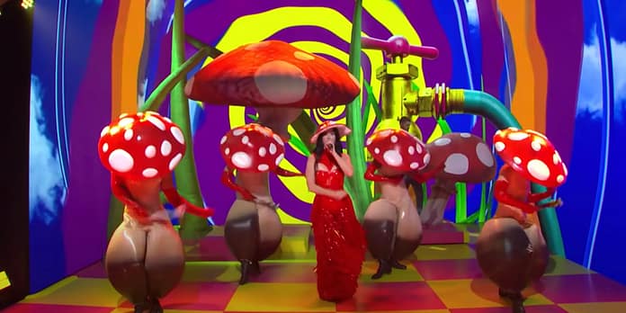 Katy Perry Joined by Alesso, Dancers Dressed as Mushrooms on SNL: Watch