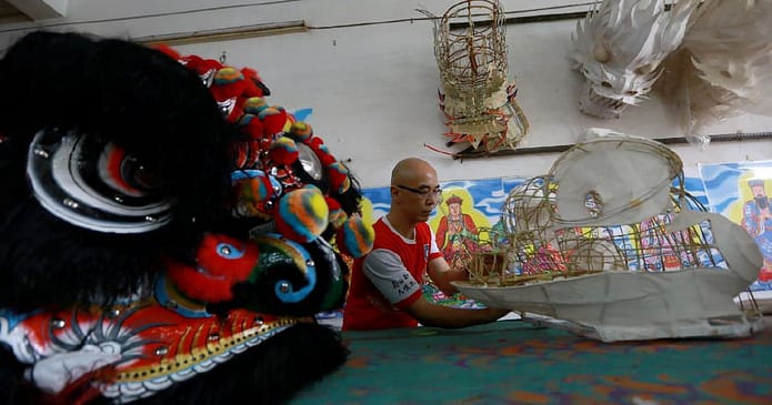 Ipoh lion dance costume maker sees fewer orders, but carries on tradition