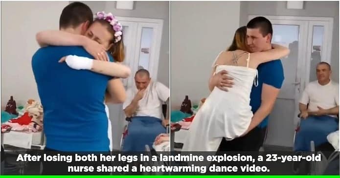 Ukrainian Nurse Who Lost Her Legs In War Gets Married In Hospital, Dances In Husband’s Arms