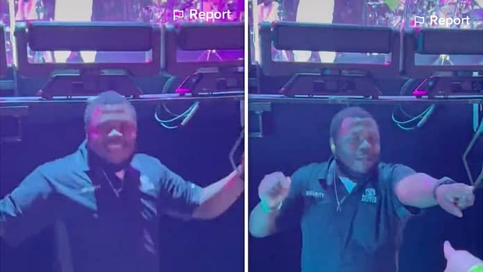 Harry Styles Security Guard Dances Like Crazy During Concert