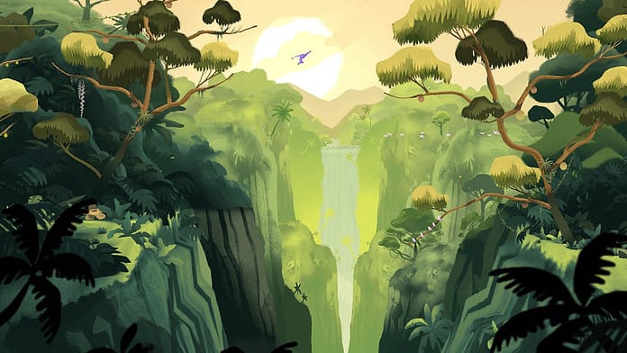 Gibbon: Beyond The Trees is a gorgeous 2D tree-swinging adventure