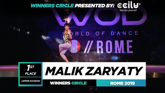 Malik Zaryaty | 1st Place Upper | Winners Circle | World of Dance Rome Qualifier 2019 | #WODIT19
