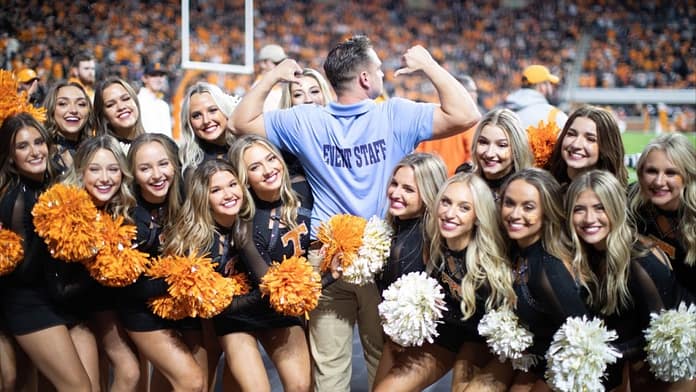 Tennessee’s dance team shocked the crowd with a surprise addition to its routine