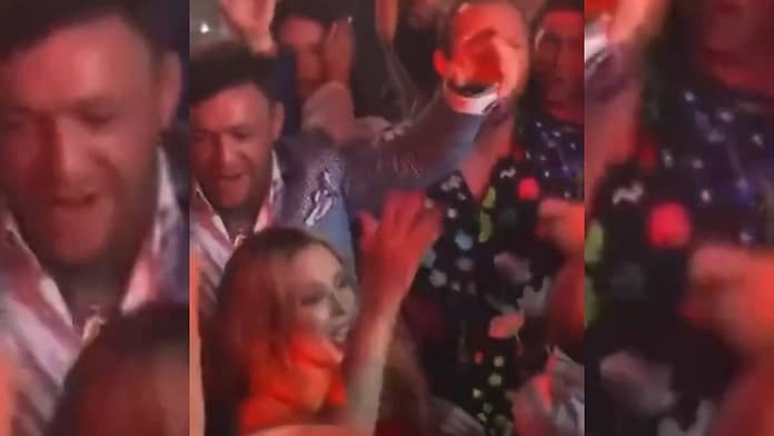 Conor McGregor dances with Kylie Minogue in Monaco