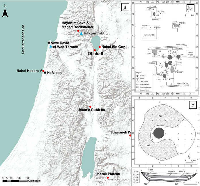 An abundance of food options for humans in Israel 23000 years ago