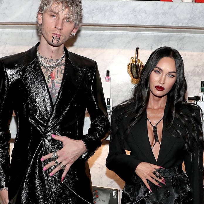 Megan Fox and Machine Gun Kelly Are Attached at the Tip at Nail Polish Brand Launch Event