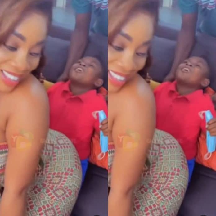 This Is Child Abuse – Video Of Moesha Bodoung Suffocating Yaw Dabo With Lap Dance Stirs Reactions
