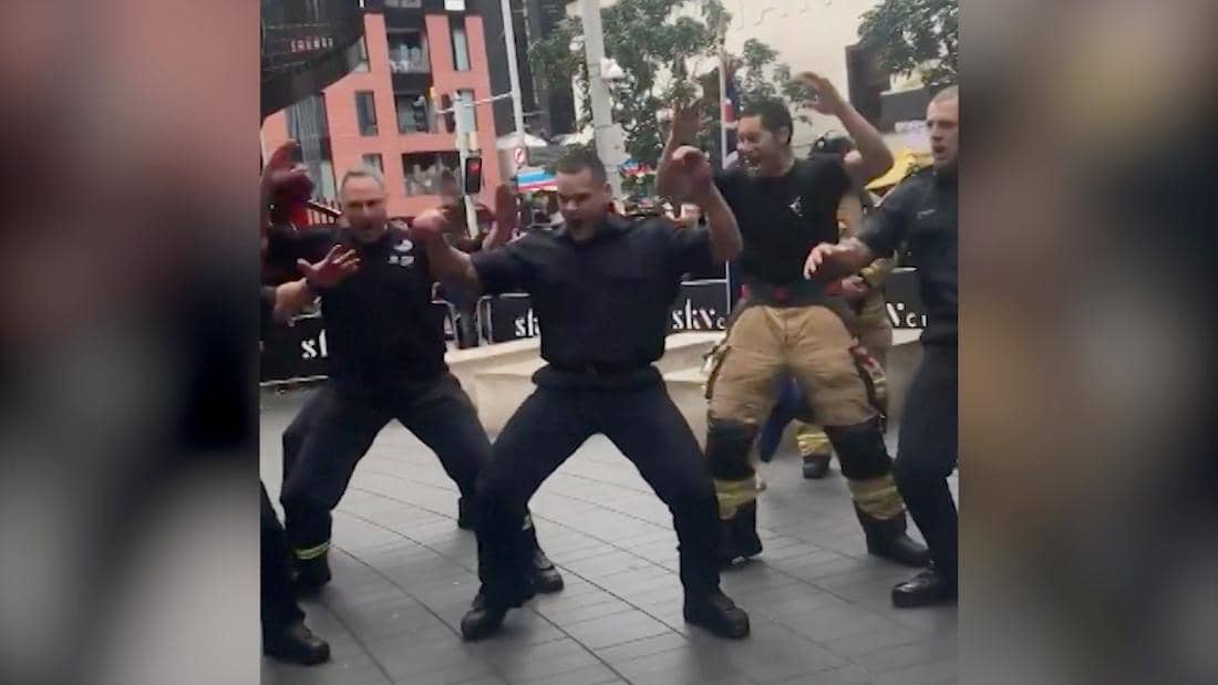 See NZ firefighters pay tribute with ‘haka’ dance